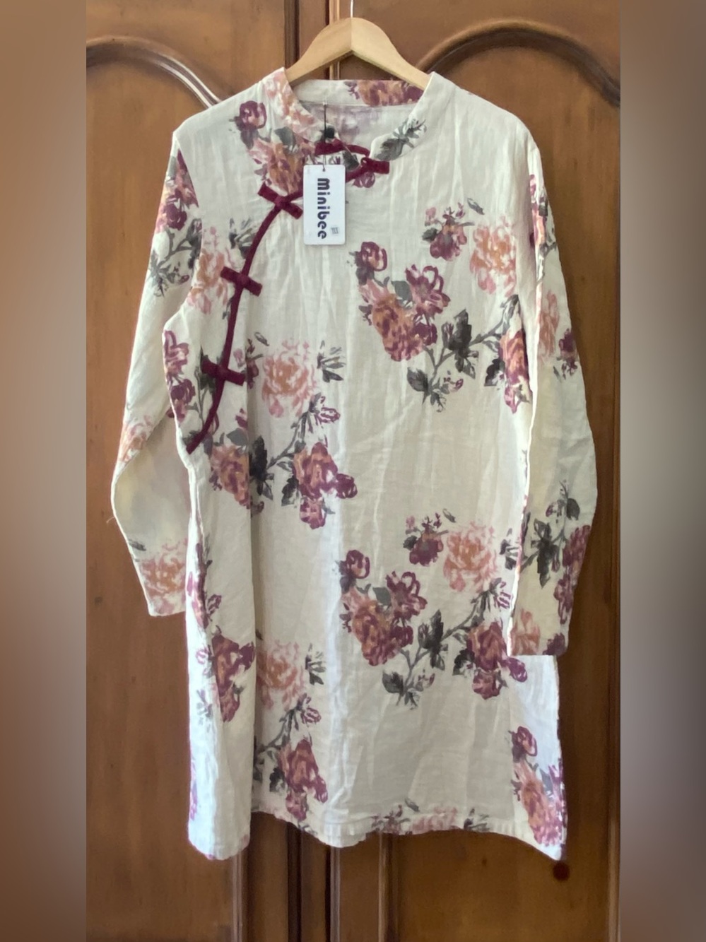 Minibee XXL Cotton Linen Floral Dress NEW